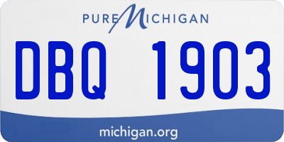 MI license plate DBQ1903