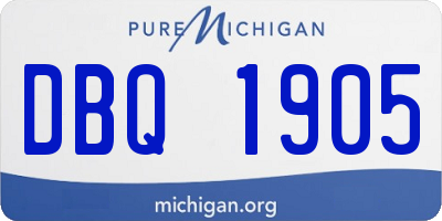 MI license plate DBQ1905