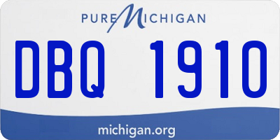 MI license plate DBQ1910