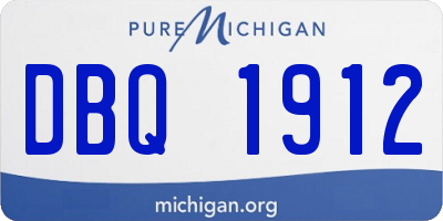 MI license plate DBQ1912