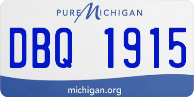 MI license plate DBQ1915