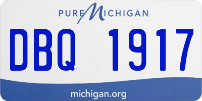 MI license plate DBQ1917