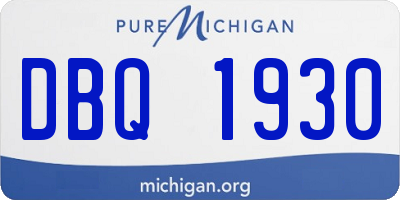MI license plate DBQ1930