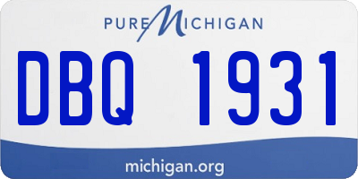 MI license plate DBQ1931