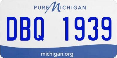 MI license plate DBQ1939