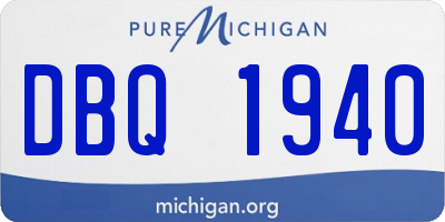 MI license plate DBQ1940