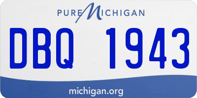 MI license plate DBQ1943