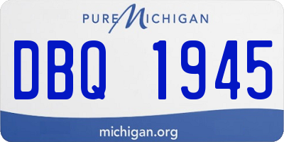 MI license plate DBQ1945