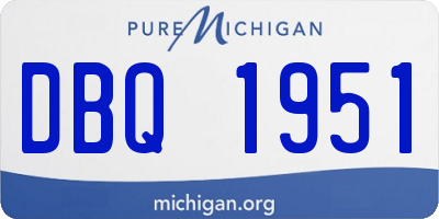 MI license plate DBQ1951