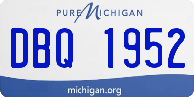 MI license plate DBQ1952
