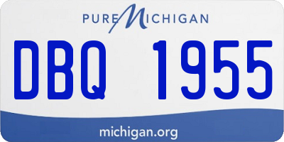 MI license plate DBQ1955