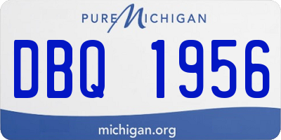MI license plate DBQ1956