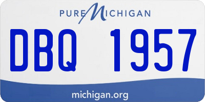 MI license plate DBQ1957