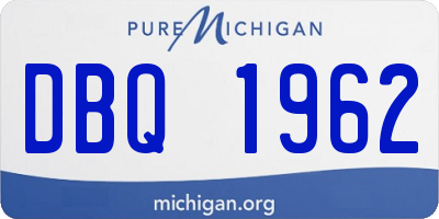 MI license plate DBQ1962