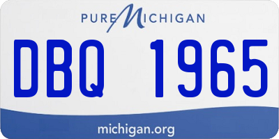 MI license plate DBQ1965