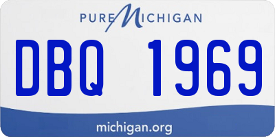 MI license plate DBQ1969