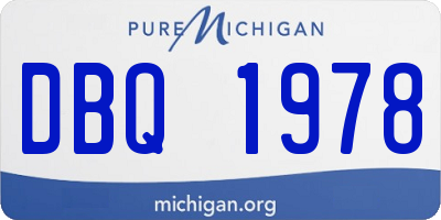 MI license plate DBQ1978