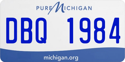 MI license plate DBQ1984