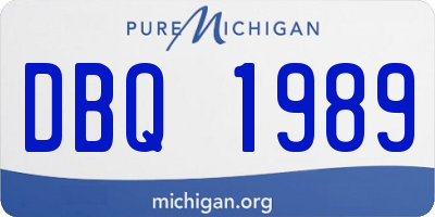 MI license plate DBQ1989