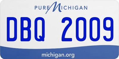 MI license plate DBQ2009