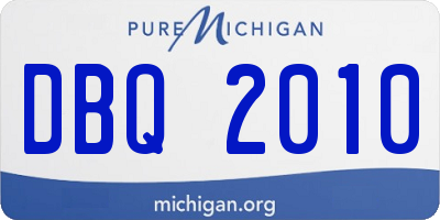 MI license plate DBQ2010