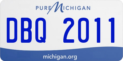MI license plate DBQ2011