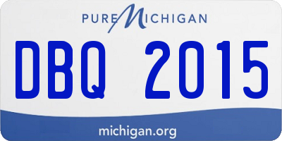 MI license plate DBQ2015