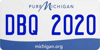 MI license plate DBQ2020