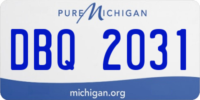 MI license plate DBQ2031