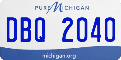 MI license plate DBQ2040