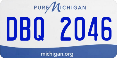 MI license plate DBQ2046