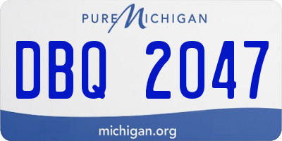 MI license plate DBQ2047