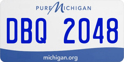 MI license plate DBQ2048