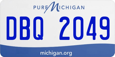 MI license plate DBQ2049