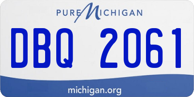 MI license plate DBQ2061