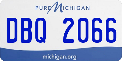 MI license plate DBQ2066