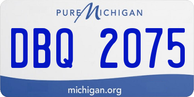 MI license plate DBQ2075