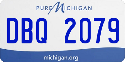MI license plate DBQ2079