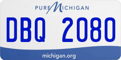 MI license plate DBQ2080