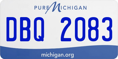 MI license plate DBQ2083