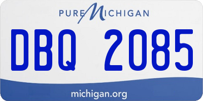 MI license plate DBQ2085