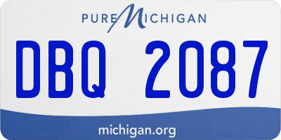MI license plate DBQ2087