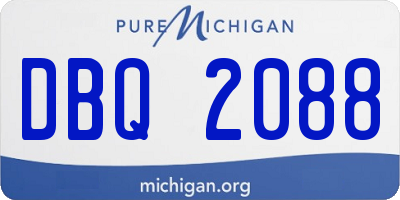 MI license plate DBQ2088