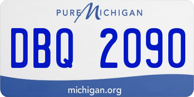 MI license plate DBQ2090