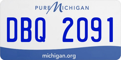 MI license plate DBQ2091
