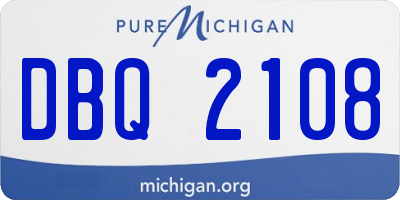 MI license plate DBQ2108
