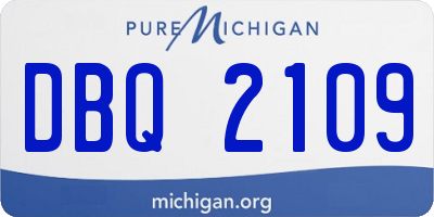 MI license plate DBQ2109
