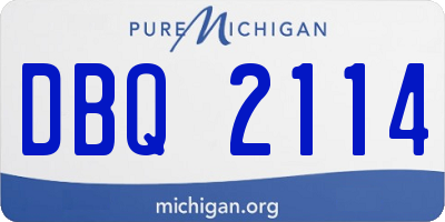 MI license plate DBQ2114