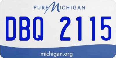 MI license plate DBQ2115