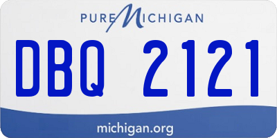 MI license plate DBQ2121